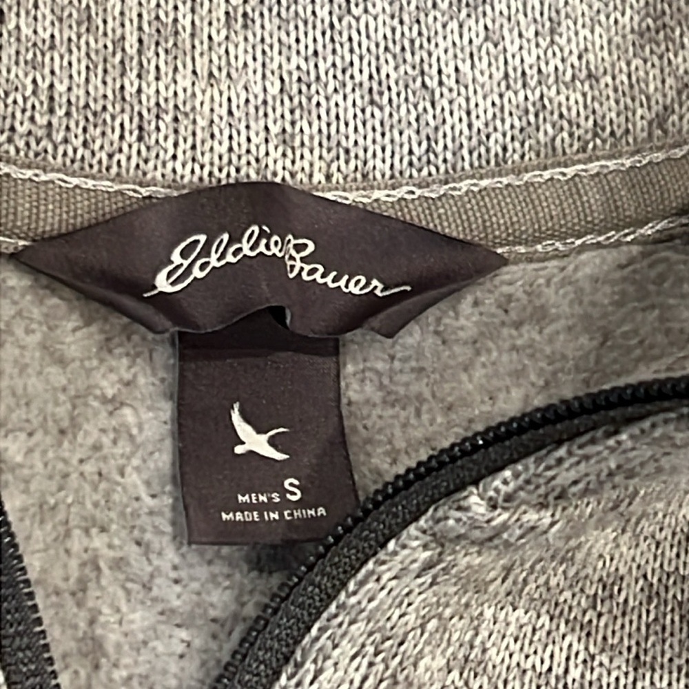 Eddie Bauer 1/2 Zip Sweater Pullover Gray Size Small Golf Athletic Fall - Picture 6 of 16